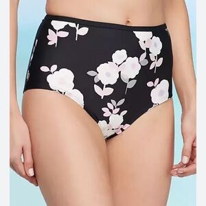 NWT Kate Spade Floral Cruise High Waisted Bikini Bottom Size Small
